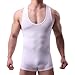 SPNSSTCR Men Athletic Supporters Bodysuits Leotard Wrestling Singlet Jumpsuits Seamless Slim Fits Shapewear Boxers (All White, M)