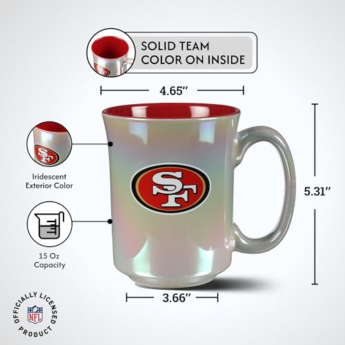 The Memory Company Officially Licensed 15oz Iridescent Mug with Logo, San Francisco 49ers by The Memory Company - Used condition - Image 2