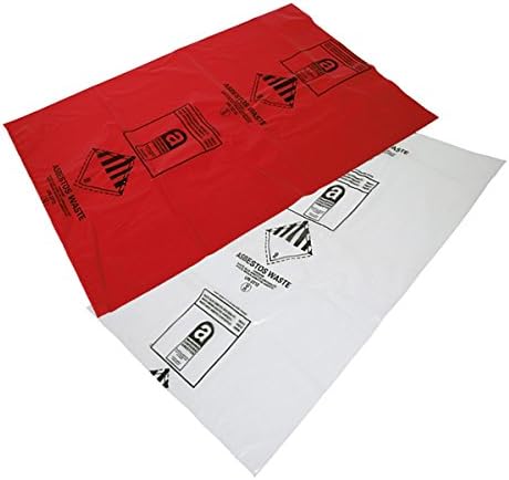 Asbestos Disposal Bag Set - Red inner bag (500 Guage) - 610mm x 914mm / Clear Outer Bag (300 Guage) - 660mm x 965mm (1)