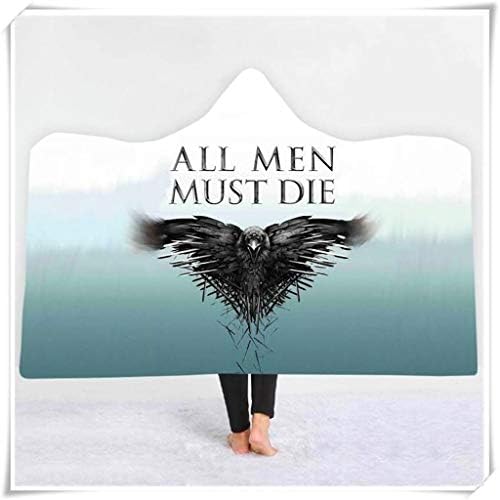 Cloak blanket Game of Thrones 3D Print Hooded Blanket Adult Kid Wool Winter Warm Sofa School Home Travel Picnic Carrying Wearable Blanket (Color : G, Size : 130x150cm)
