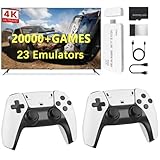 Whatsko 2025 Upgraded Retro Games Console, M15 Game Stick 4k 20000+ retro Games with 23 Emulators, HDMI Plug and Play Retro TV Games with 2 Wireless Controllers (64G)