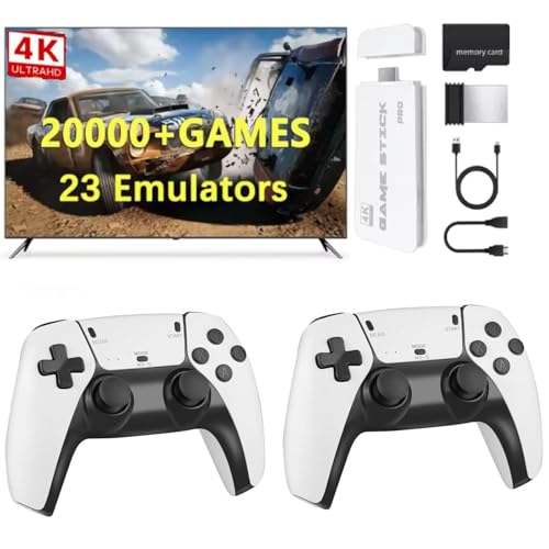 M66 jeux TV Stick Retro Classic Console de jeux vidéo Jeux 20000+ 4K Console de jeux avec une manette sans fil M66 Jeu Stick - 2026 Bâton de jeu, jeux Stick 4K