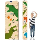 Basumee Wood Growth Chart for Kids Room Decor Height Measurement Growth Chart for Wall Cute Height Chart Ruler Boys and Girls Baby Nursery Bathroom Bedroom Room Playroom Decor, Dinosaur