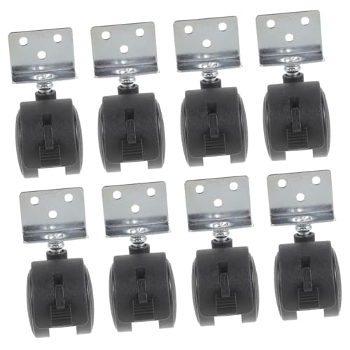 FOMIYES 8個 型ネジ式プレートキャスター ブレーキ付 高耐久オフィスチェア用ホイール 床傷けにくいスムーズ転 デスクチェア対応