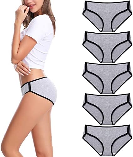 YA STYLE Womens Underwear Cotton Hipster Panties Stretch Mid/Low Rise Briefs Full Coverage Underpants S-5XL Plus Size