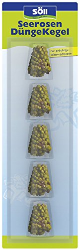 Preisvergleich Produktbild Söll 18938 SeerosenDüngeKegel - Dünger für Seerosen - Düngekegel mit wichtigen Spurenelementen - 1 x 5 Stück (25 g)