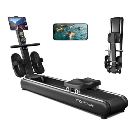 YPOO Rowing Machines, Magnetic Rowing Machines for Home Gym, 16 Levels Resistance Rowing Machine Foldable Quiet Cover