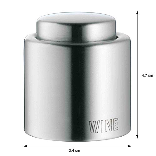 Wmf Clever&More Wijnsluiting , Flessensluiting, Roestvrij Staal Cromargan Gematteerd, H 4,7 Cm, Ø 4 cm - Afbeelding 4