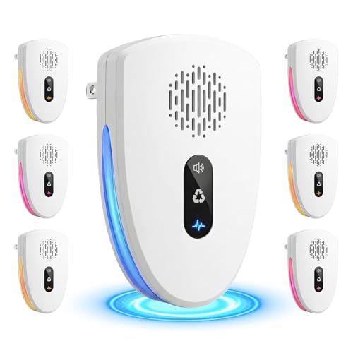 6 Packs Ultrasonic Pest Control Repeller,Upgraded Spider Repellent Indoor for