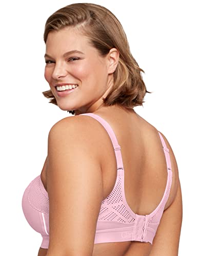 Glamorise Womens No-Sweat Mesh Wirefree #1068 Sports Bra, Pink, 38D Us #TOP28