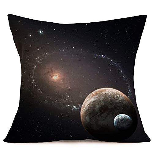 Xihomeli Set Of 4 Throw Pillow Covers Mysterious Nebula Planet Universe Outer Space Galaxy Star Art Decorative Cushion Case Cotton Linen Square Pillowcase For Bed Office 18" X 18" (4 Pack Universe) #TOP3