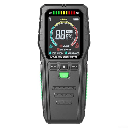 Humidimètre LCD pour un test précis sur les murs et le bois d'œuvre, système d'alarme à code couleur