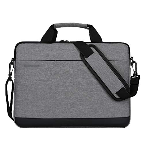 Angyu Anti-Fraktur Schlagfestigkeit Laptoptasche Notebook Tasche Geschäft Umhängetasche mit Schultergurt Handtasche (Hell Grau,15)