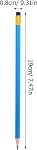 Operitacx 36 Pack Blue Erasable Pencils Hexagonal Art Pencils with Built-in Erasers Presharpened Colored Drawing Pencils for School Drawing Map Coloring Blueprint Marking and Adult Coloring