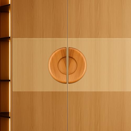 Image of Teak Wood Wooden Wardrobe Handle /Cabinet Handle /Wardrobe Door Pull Handle (6 x 3 Inch) Natural Wood Finish-| 3 Years Warranty |