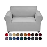 Joccun Stretch Chair Couch Cover,1-Piece Sofa Slipcover Spandex Jacquard Fabric Sofa Covers with Elastic Bottom,Washable Furniture Protector for Dogs,Cats,Kids(Armchair, Wide 35' - 55',Silver)