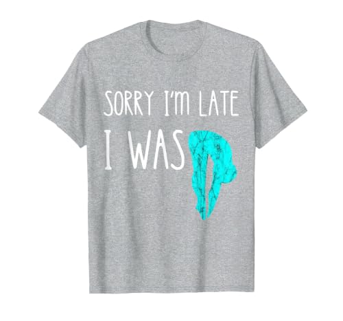 Sorry I'm Late I was Diving Board Platform Springboard Diver T-Shirt, Men, Heather Grey, XX-Large