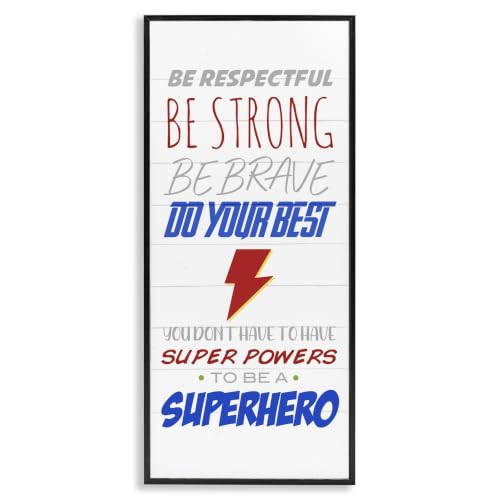 Superheroes Do Their Best Thunderbolt, 13 x 30 Inch Framed Giclée Print