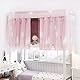 YSXY Bettvorhang Vorhang Hochbett Schlafzelt Spielzelt Kinderbett Bett Etagenbett Studentenwohnheim Kinderzimmer (1.15 * 2Mx1(pink))