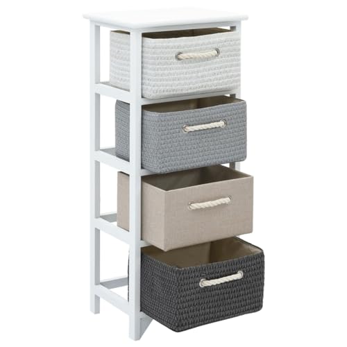 Mueble auxiliar de pasillo y salón cómoda de madera rústica para organizar tu hogar 6