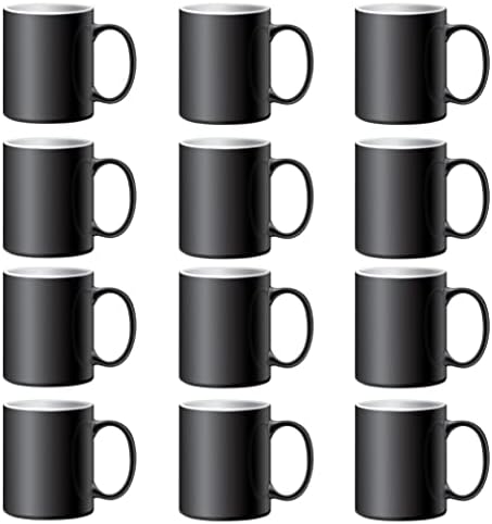 TANGLONG Color Changing Coffee Mugs 15oz Sublimation Mugs Magic Mug Heat Sensitive Coffee Mugs Tazas Magicas Para Sublimacion Set of 12