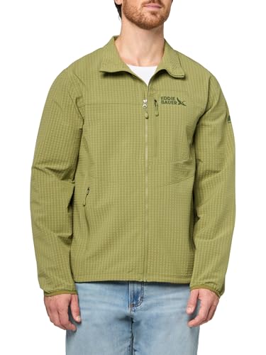 Eddie Bauer Veste en grès pour homme, vert olive, X-Large