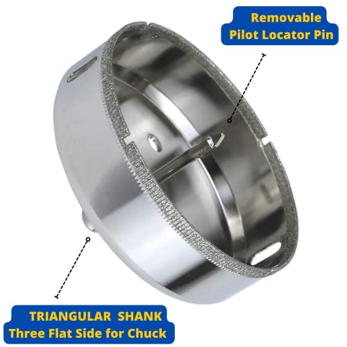 Drilax Broca Diamante 4" con Pin Piloto Removible miniatura 2