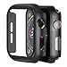 Produktbild laxikoo Schutzhülle für Apple Watch Series 4 /Series 5 Hülle Mit Panzerglas Displayschutz 44mm, 360° Rundum Vollschutz PC Hardcase iWatch 44mm Schutz Case Cover für iWatch Serie 5 /Serie 4 - Schwarz