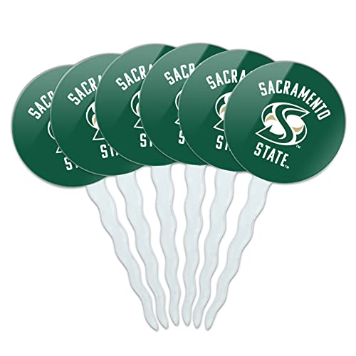 Sacramento State University Hornets Cupcake Picks Toppers Decoration Set of