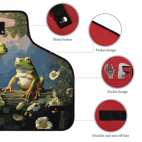 Delantal Many Frogs Sing con bolsillos 28.5" X 23.6" miniatura 3