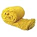 BOON Colleen Air Brushed Faux Fur Bed Couch Cover Throw Blanket, 60" x 70", Lemon Curry
