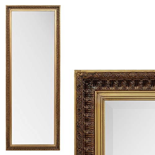 LEBENSwohnART Spiegel BESTY Country Gold ca. 160x60cm Barock Vintage Antik Wandspiegel Facette Cover