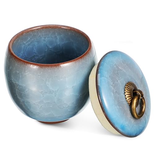 Abaodam Olla De Cerámica Recuerdo De Cenizas De Mascotas Pequeña Urna para Cenizas Pequeña Urna para Mascotas Urna para Cenizas De Mascotas Urnas para Cenizas De Mascotas Sky-Blue