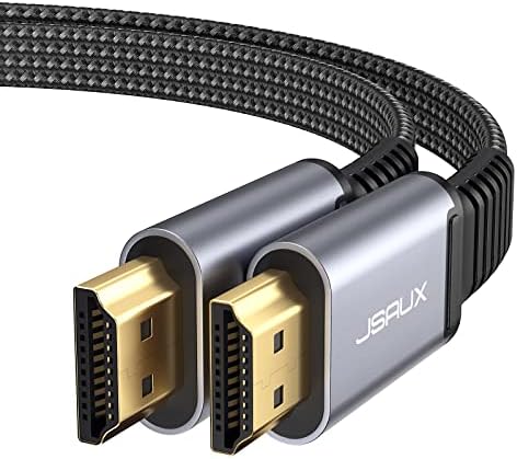 JSAUX 4K HDMI Cable 3M, Flat Slim HDMI 2.0 Cable Ultra High Speed 18Gbps Thin Lead Support 3D, UHD 4K@60Hz, 2160P, HD 1080P Video, Ethernet Compatible with Fire TV, HDTV, PlayStation PS4 PS3 - Grey