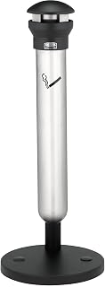 Rubbermaid Commercial Products Infinity Metal Smoker's Pole, Silver, Round for Cigarette Disposal 1.3G