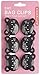 Kikkerland Cat Bag Clips, Set of 6,Black