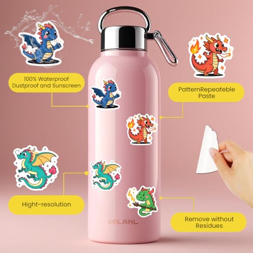 35 peças Dragon Fantasy Mythical Adventure Fire Fire-Breathing Scaly Winged Miniatura Adorável para Mala Frigorífico Telefone Bagagem Laptop Guitarra Carro Adesivo Brinquedos Guitarra Laptop Capacete