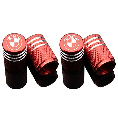 Car Tire Air Valve Caps- Auto Wheel Tyre Dust Stems Cover with Logo Emblem Waterproof Dust-Proof Universal fit for Cars, SUV, Truck, Motorcycles 4 Pieces