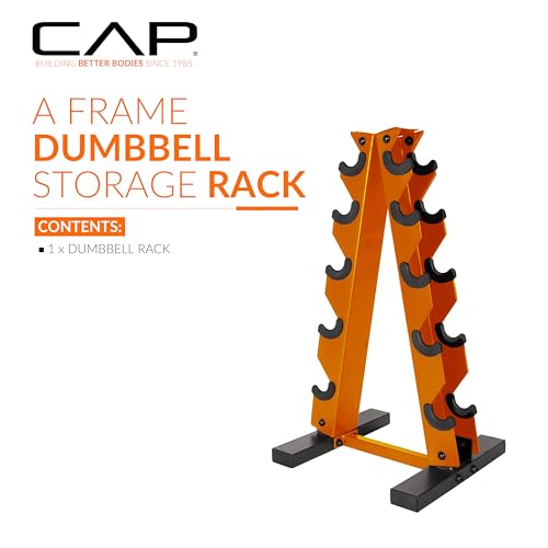 Cap Barbell A-Frame Dumbbell Hand Weight Vertical Storage Rack - Orange by CAP Barbell - Image 2