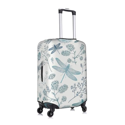 Dragonfly Print Suitcase Protector Dust-Proof Case Men Women Travel Fits 18-32 Inch Luggage3