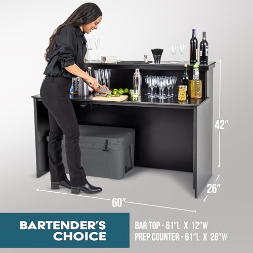 Image of GoBar Elite Heavy-Duty Portable Bar Table - White or Black