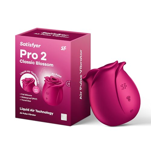 Satisfyer Pro 2 Classic Blossom | 7 cm | Liquid Air Technologie | Air Pulse Vibrator | 11 Druckwellen-Programme | Wiederaufladbare Batterie | Wasserdicht (IPX7) | Hautfreundliches Silikon