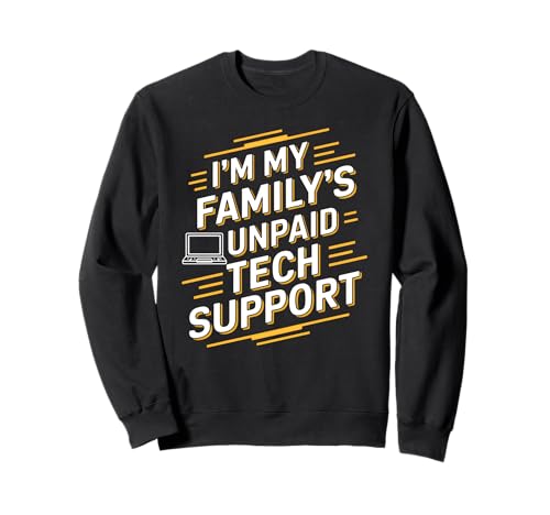 Gráfico vintage divertido de soporte técnico no pagado de I'm My Family Sudadera
