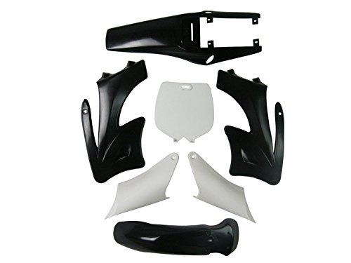Pocketbike 2 Takt Mini Cross KDX Orion Verkleidungs SET - Schwarz