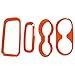 E-cowlboy 4PCS Interior Accessories Decoration Kit - Cover Trim & Holder Trim for Jeep Wrangler JK JKU 2011-2018 4-Door (Orange)