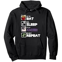 Eat Sleep Anime Repeat Kawaii Otaku Manga Japan Fan Kanji