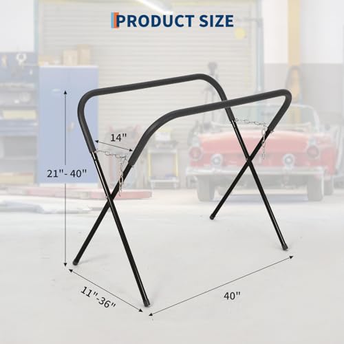 750 LBS Portable Work Stand, 3 Pack, Folding Work Bench for Bumpers by IDEALHOUSE - Used condition - Image 3