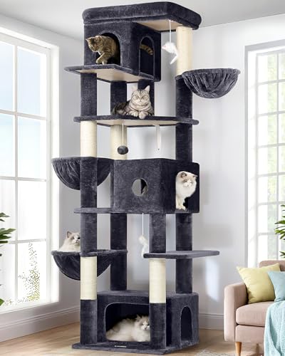 Globlazer F80F Kratzbaum Große XXL Stabil 204 cm für 3-5 Erwachsene Katze