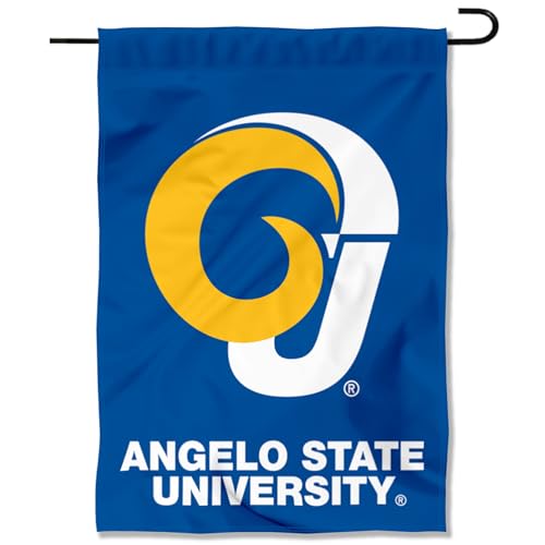 College Flags & Banners Co. Angelo State Rams Wordmark Logo Garden Banner Flag