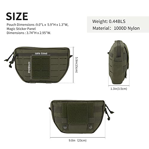 Mythfinder Tactical Dump Drop Pouch Molle Pouch With Hook & Loop Panels For Tactical Vest（Ranger Green #TOP2